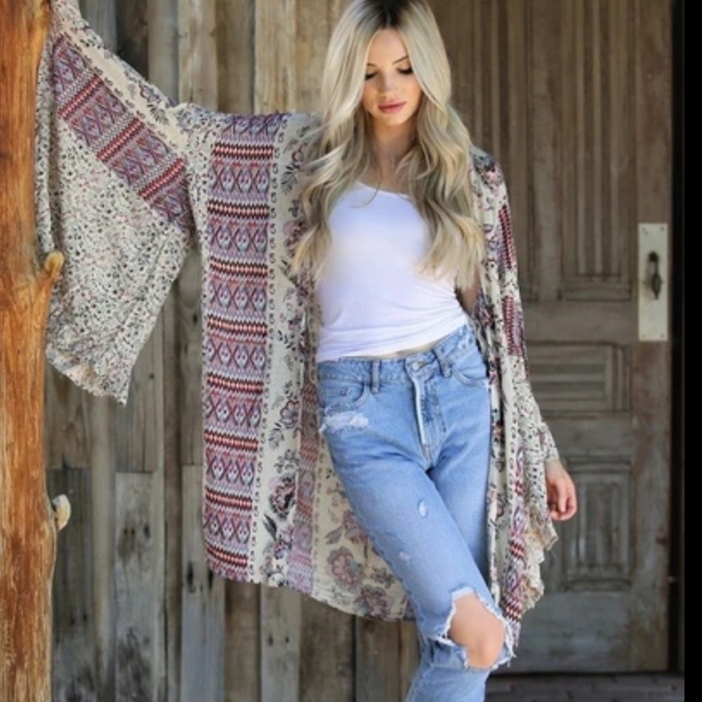 Ruffled Kimono